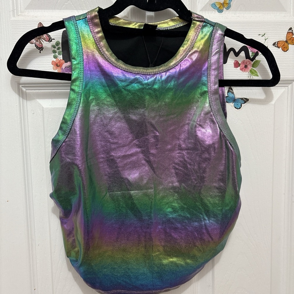 SHEIN Iridescent Rainbow Tank Top